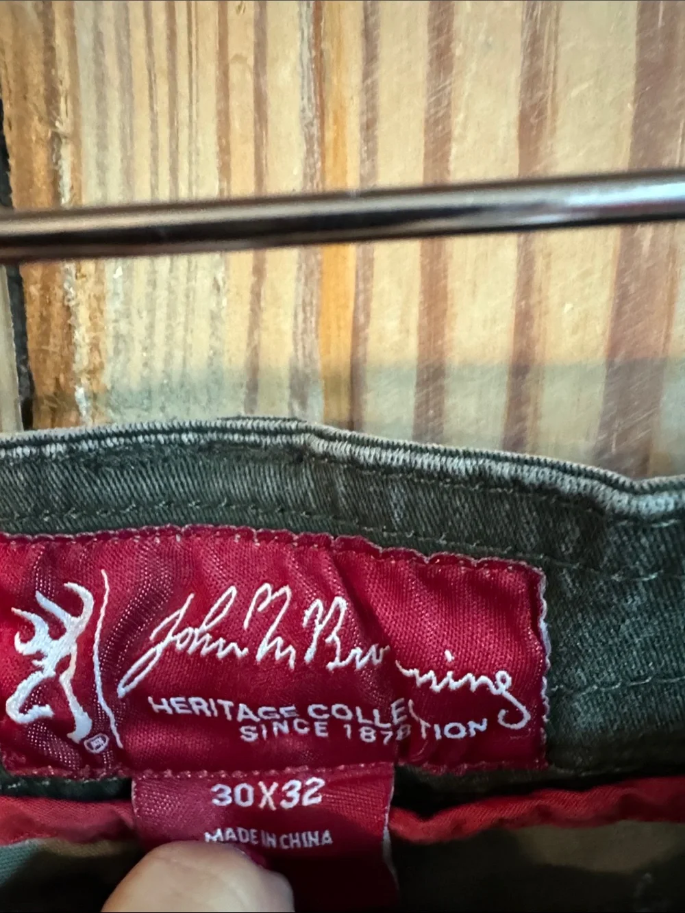 Men's Olive Green Jeans John browning 30x32